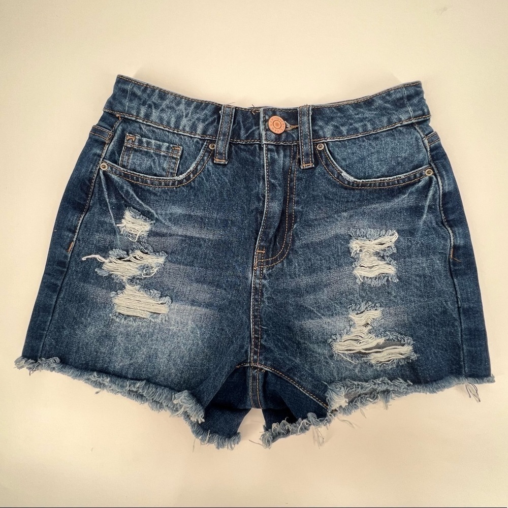 YMI Dream Cut Off Distressed Denim Jean Shorts Size 23 Women’s